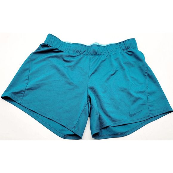 NEW Women's Small NIKE Active Athletic Shorts TEAL 885273-467 - Picture 3 of 3